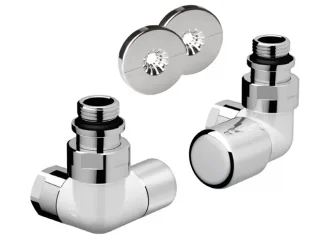 Комплект трехосевой 1/2" с гайкой М24*19 правый, сереб./бел 0156BC