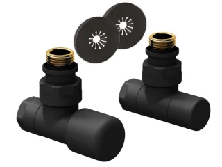 Комплект угловой 1/2" с гайкой М24*19 черн.матов. 0158NO