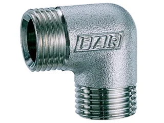 Никелированный угольник, наружная резьба 5810