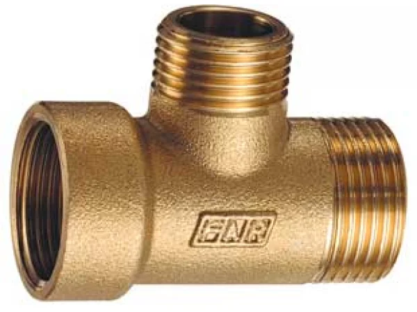 Тройник с переходами  3/4” НР x 3/4” ВР x 1/2” НР, латунный 5506